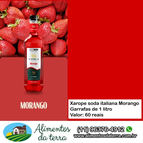 Xarope para Soda Italiana sabor Morango